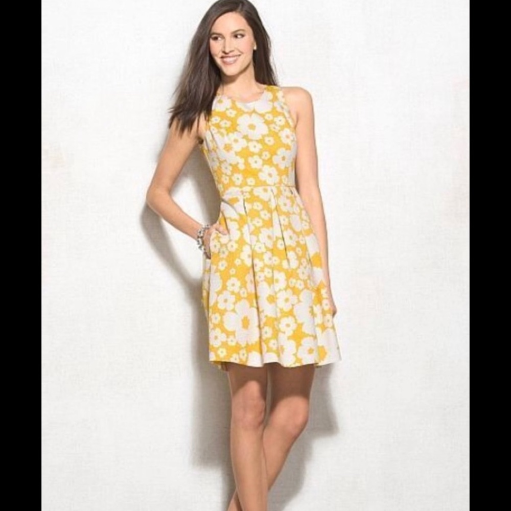 Floral Yellow Mini Dress